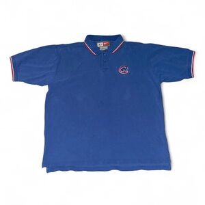Vintage 90s Chicago Cubs Nike Team Polo Shirt Blue Embroidered Logo